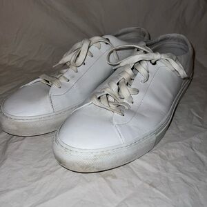 Good Man Brand Edge White Leather Casual Sneaker Shoes Low Top Mens Size 12